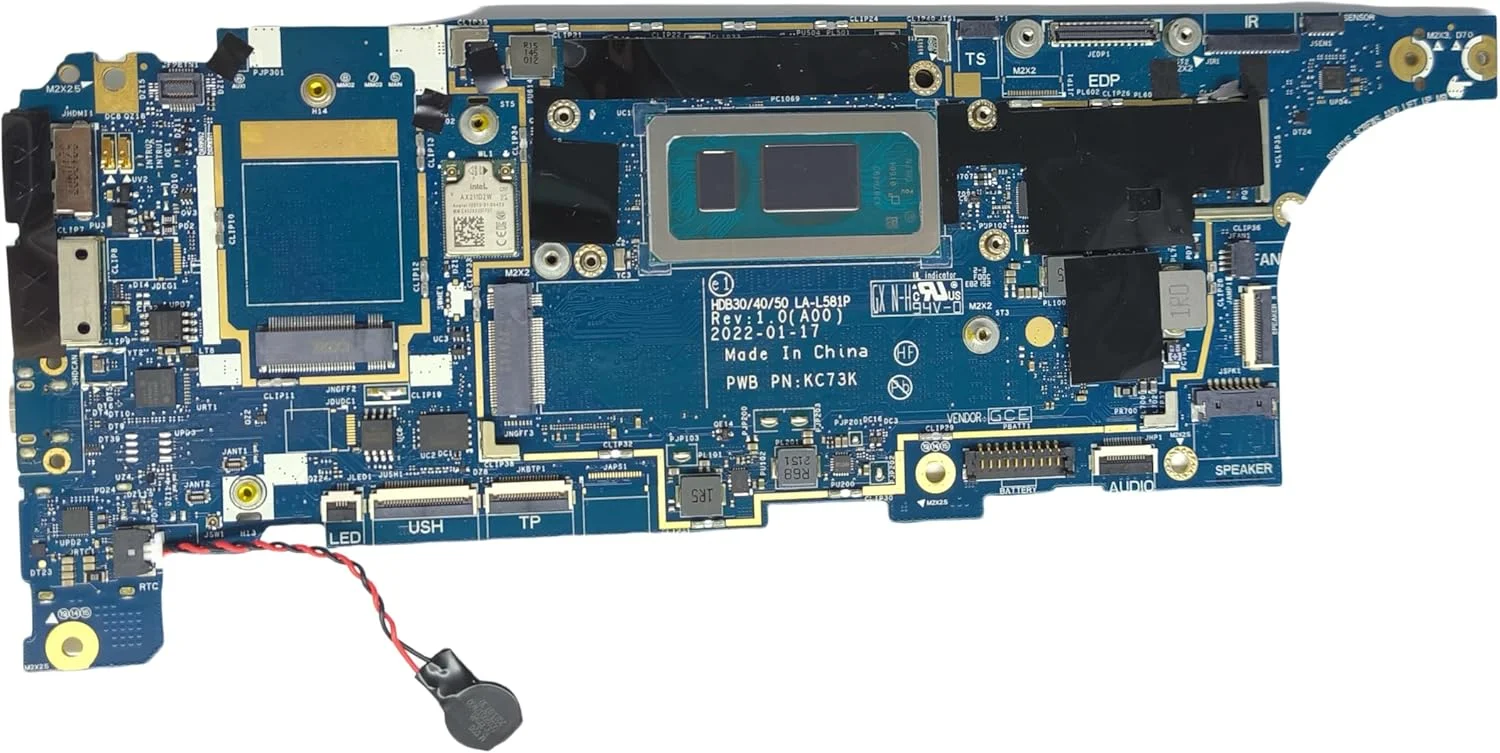 مادربرد جایگزین لپ تاپ مدل HDB30 /40/50 LA-L581P برای Dell Latitude 7530، دارای پردازنده i7-1265U و 16 گیگابایت رم، شماره قطعه 0YTHP9 YTHP9