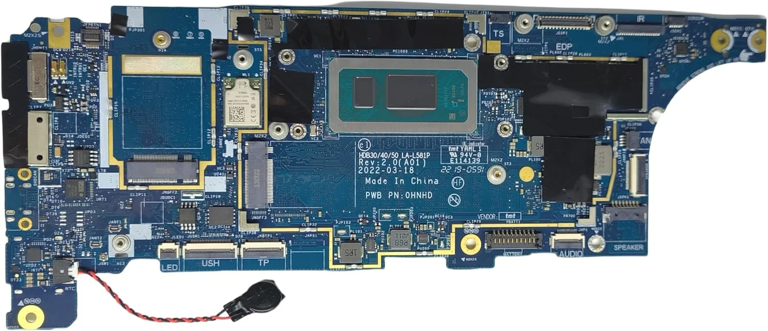 مادربرد جایگزین لپ تاپ HDB30 /40/50 LA-L581P برای Dell Latitude 7530، پردازنده i7-1265U، رم 16 گیگابایت، 02PPVM 2PPVM