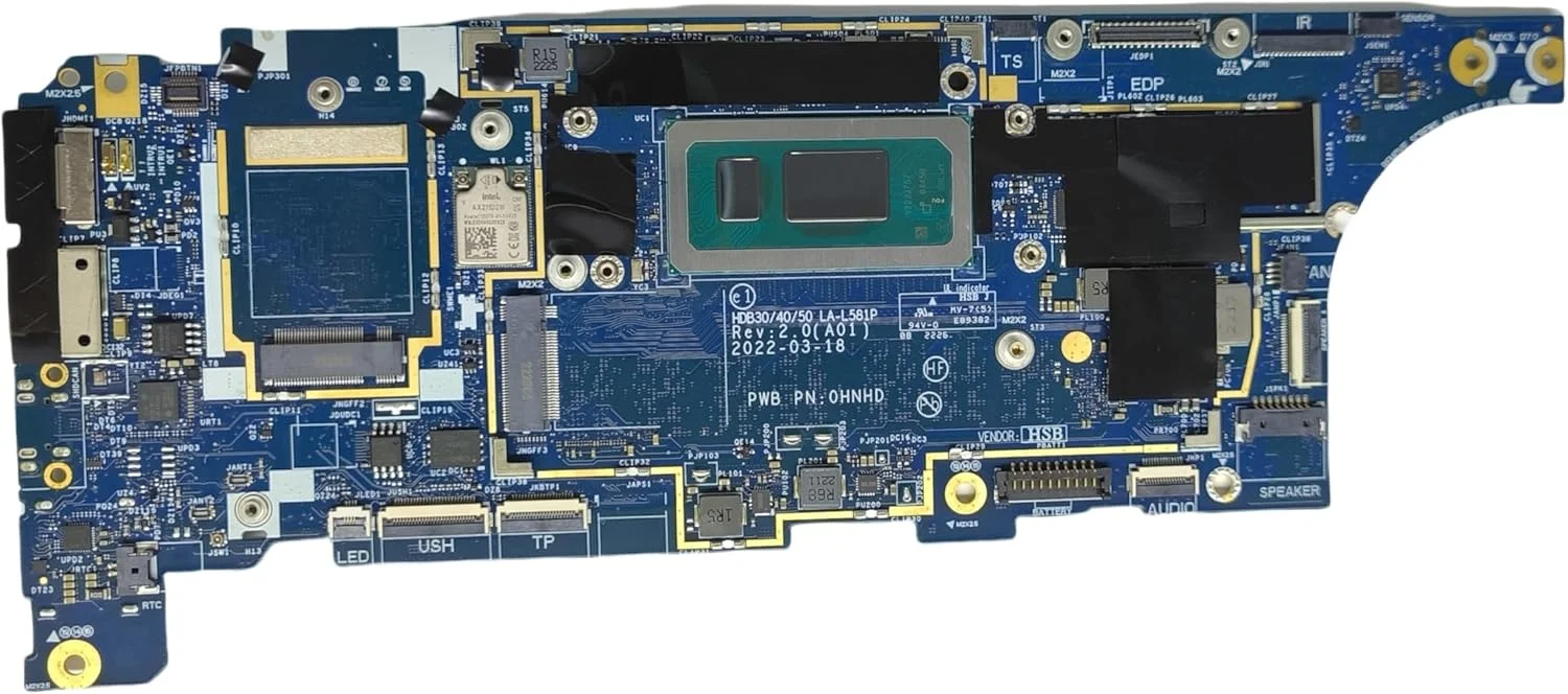 مادربرد جایگزین لپ تاپ مدل HDB30 /40/50 LA-L581P برای Dell Latitude 7430، پردازنده i5-1245U و 16 گیگابایت رم، شماره قطعه 00N39X 0N39X
