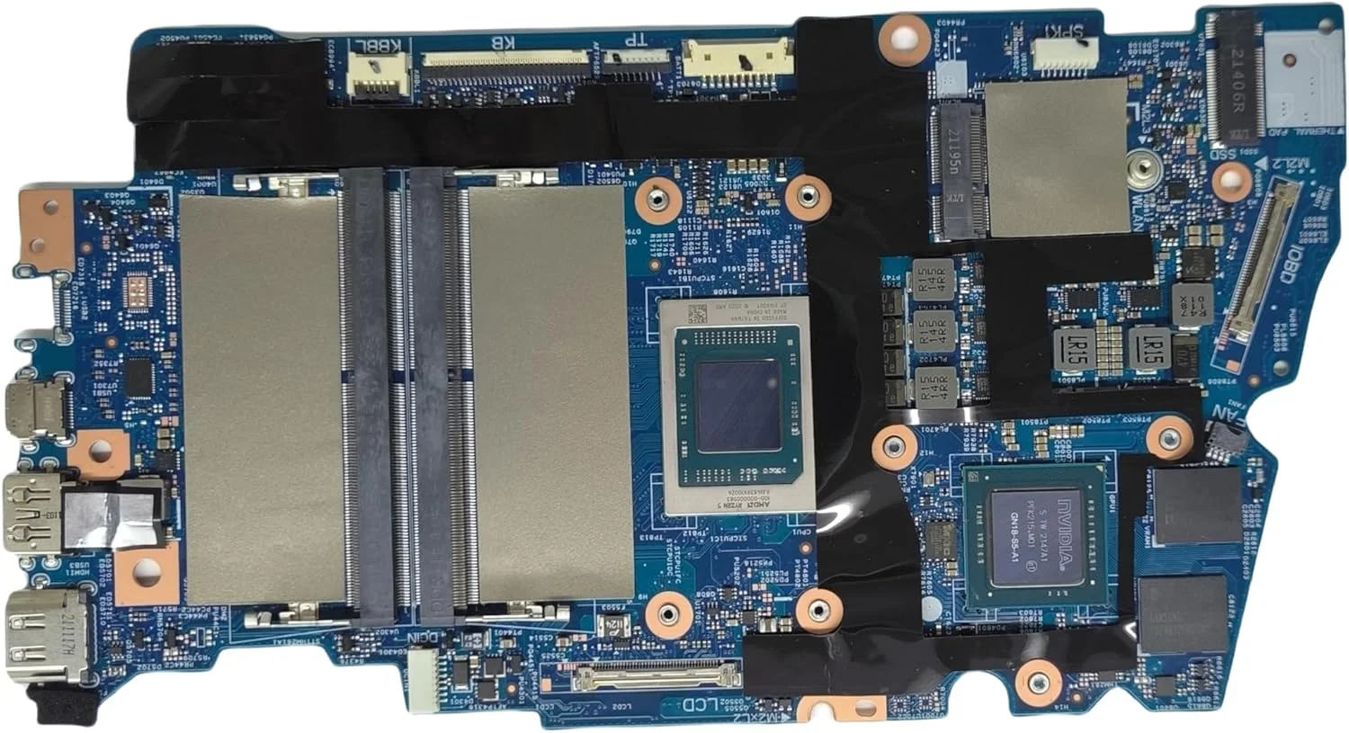 مادربرد جایگزین لپ تاپ ODIN14N_16N AMD DIS 203131-1 برای Dell Inspiron 14 5425، پردازنده Ryzen 5 5625U، کارت گرافیک MX550 2GB، شماره قطعه 0GKYKV GKYKV