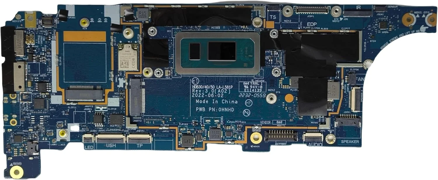 مادربرد جایگزین لپ تاپ مدل HDB30 /40/50 LA-L581P مناسب برای Dell Latitude 7430، دارای پردازنده i5-1245U و 32 گیگابایت رم، شماره قطعه 0CVYRF CVYRF