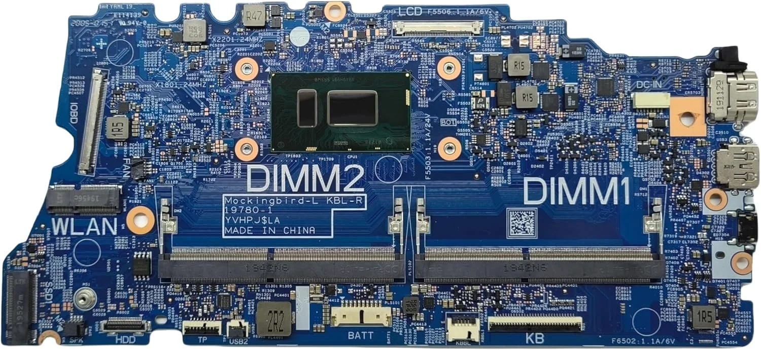 برد اصلی جایگزین لپ تاپ Mockingbird-l KBL-R 19780-1 برای Dell Latitude 3510 با پردازنده i3-8130U شماره قطعه 0NHX1J NHX1J