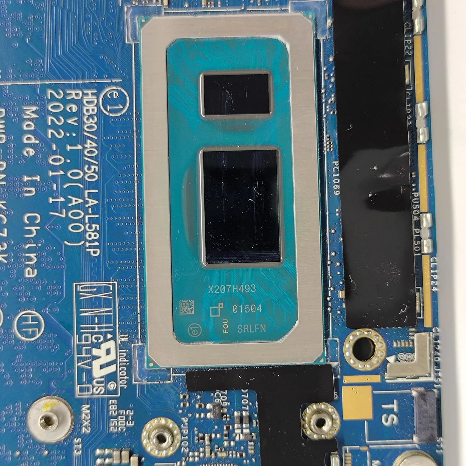 مادربرد جایگزین لپ تاپ مدل HDB30 /40/50 LA-L581P برای Dell Latitude 7530، دارای پردازنده i7-1265U و 16 گیگابایت رم، شماره قطعه 0YTHP9 YTHP9