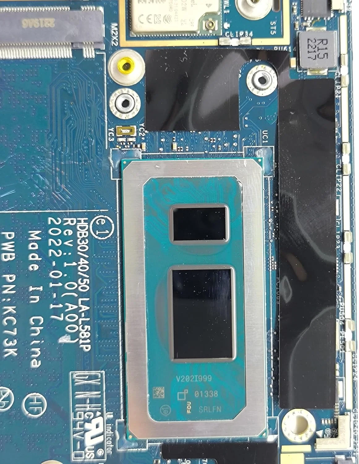 مادربرد جایگزین لپ تاپ HDB30 /40/50 LA-L581P برای Dell Latitude 7330، پردازنده i7-1265U، رم 16 گیگابایت، 0G8YFK G8YFK