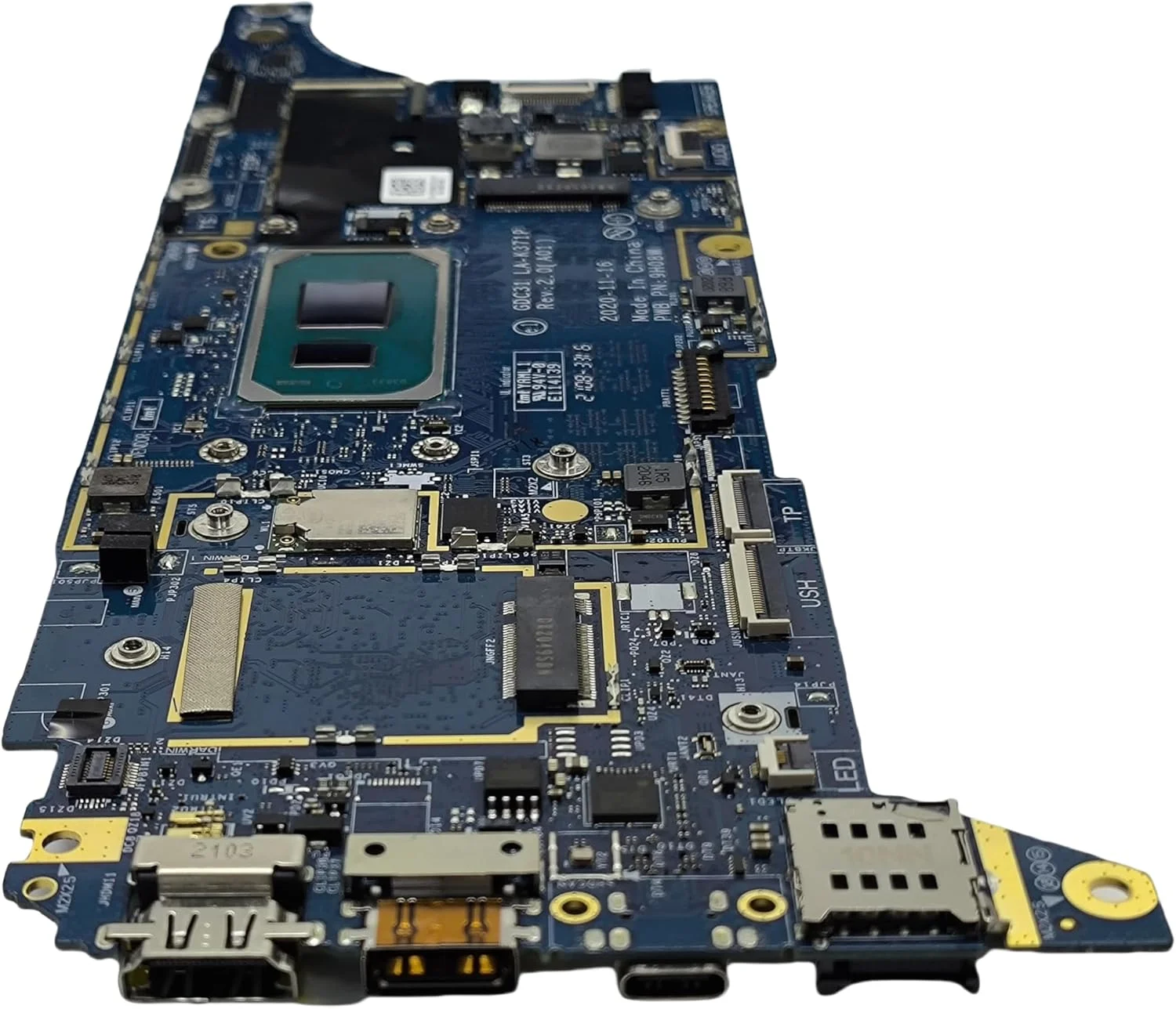 مادربرد جایگزین لپ تاپ GDC31 LA-K371P برای Dell Latitude 7520، پردازنده i7-1185G7، رم 8 گیگابایت، 0798WG 798WG