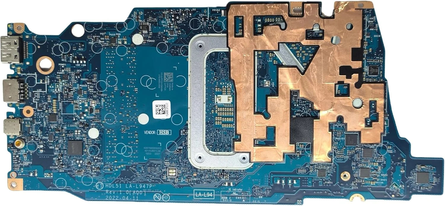 مادربرد جایگزین لپ تاپ HDL51 LA-L947P برای Dell inspiron 15 3520، پردازنده i7-1255U، کارت گرافیک MX550 2G، شماره قطعه 0JPPCX JPPCX