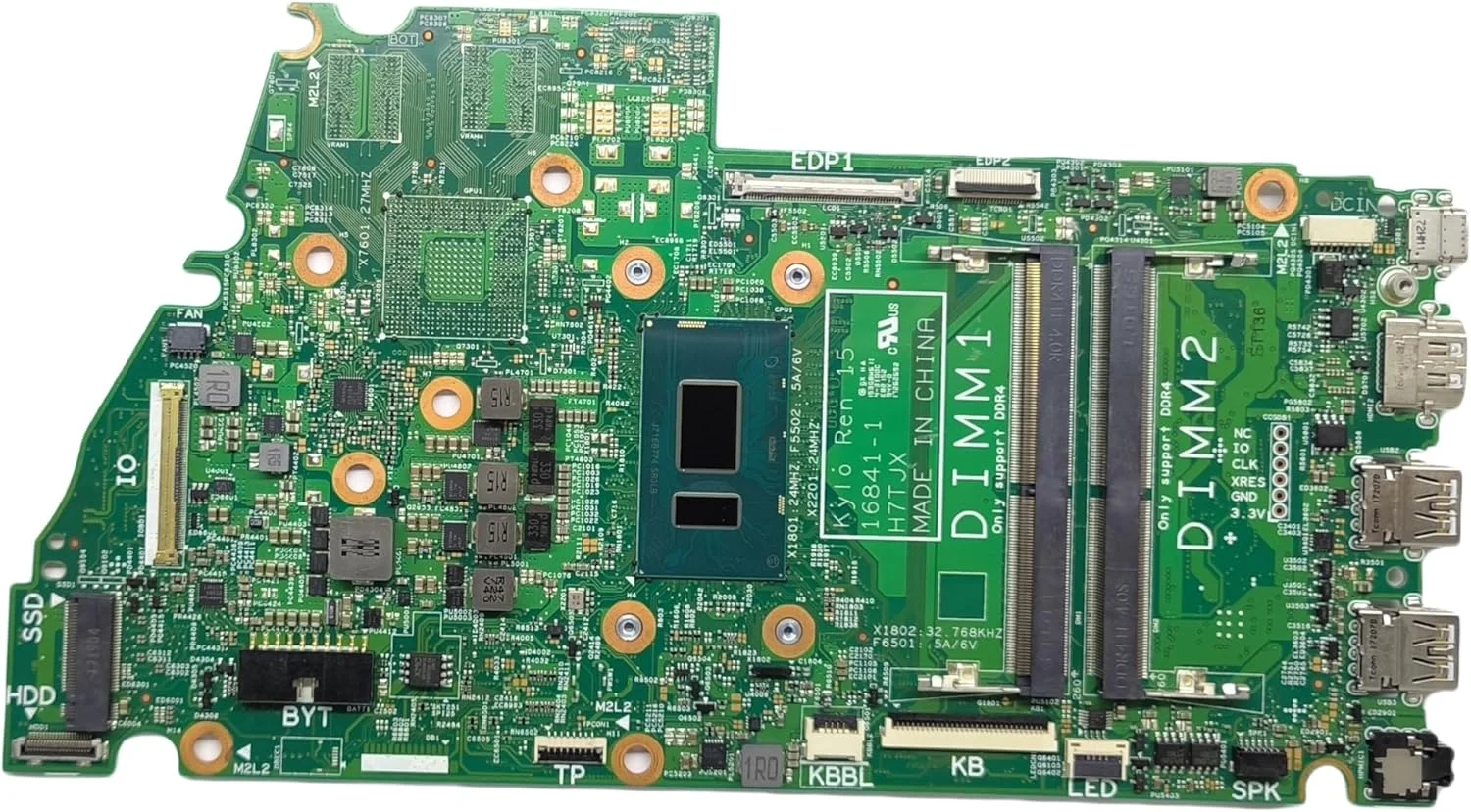 مادربرد جایگزین لپ تاپ Kylo Ren 15 16841-1 برای Dell Insprion 7570، برد سیستم با پردازنده I5-8250U، شماره قطعه 0471TW 471TW
