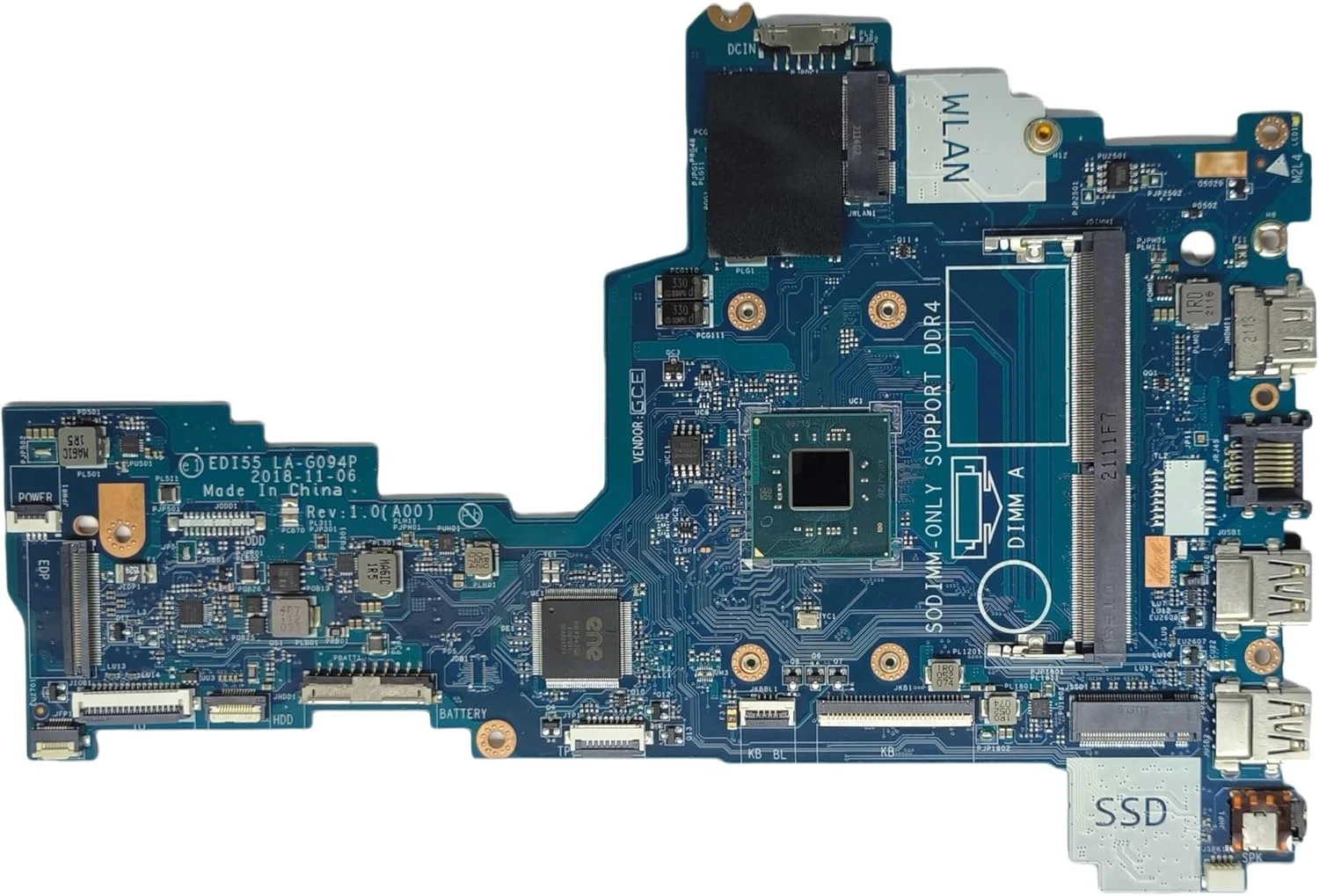 مادربرد جایگزین لپ تاپ EDI55 LA-G094P برای Dell Inspiron 3582، برد سیستم N5030، شماره قطعه 0XX5W9 XX5W9