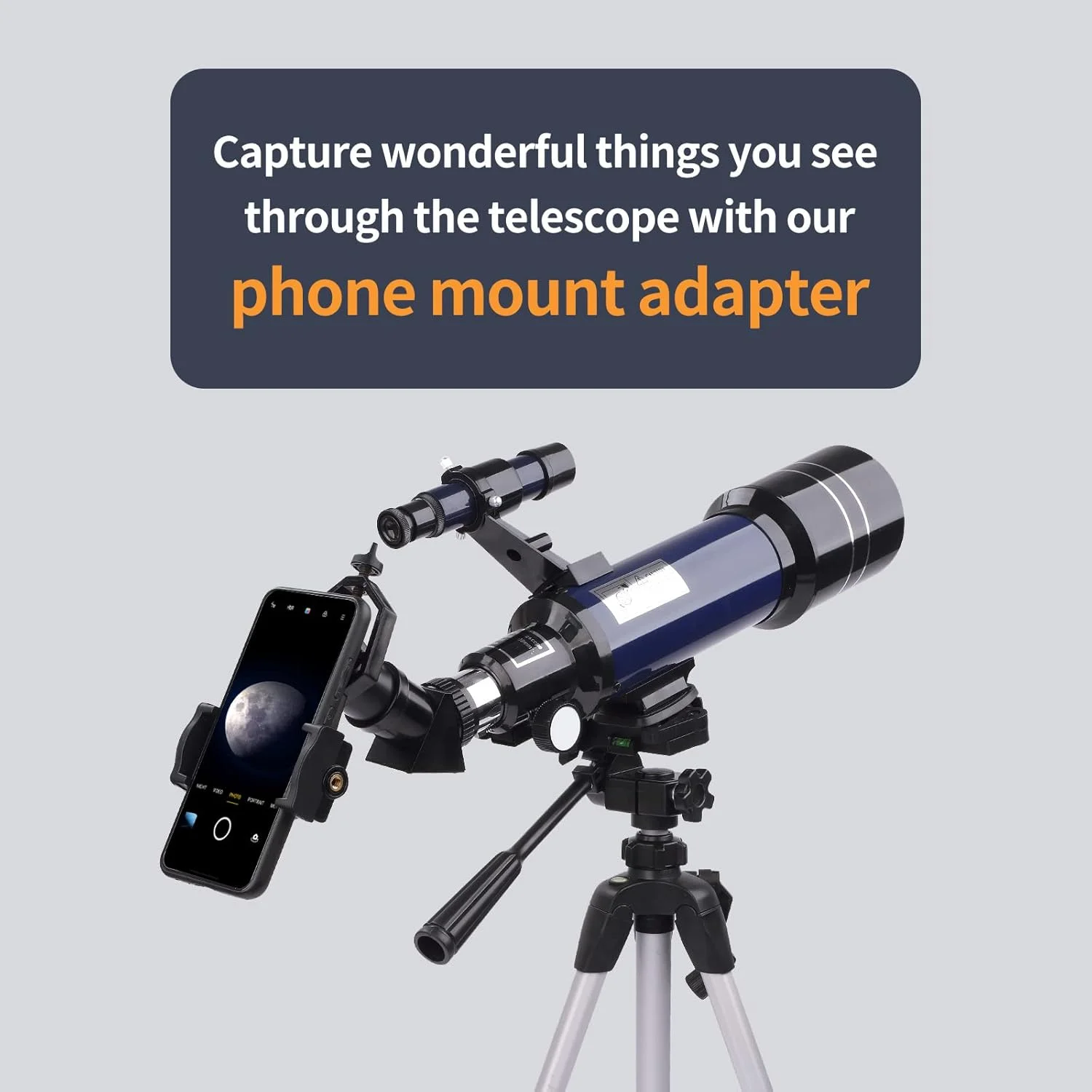 تلسکوپ BEBANG برای نجوم، تلسکوپ شکستی اپتیکال شیشه ای FMC حرفه ای 400/70