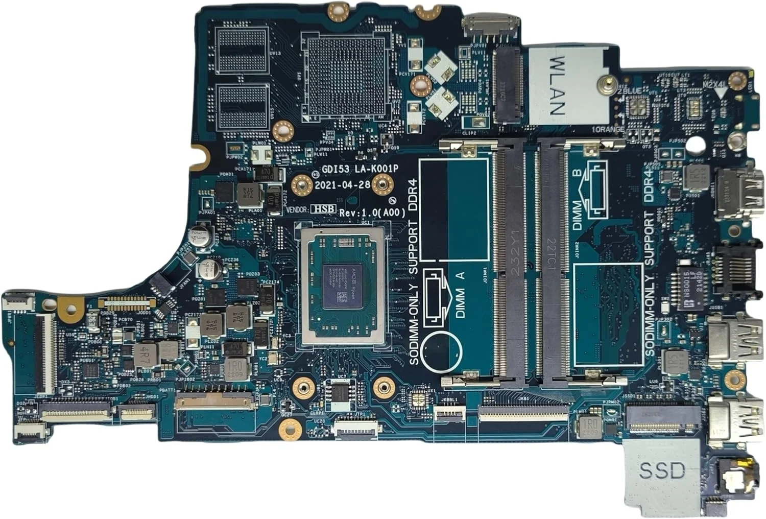 مادربرد جایگزین لپ تاپ GDI53 LA-K001P برای Dell inspiron 3505، برد اصلی سیستم با پردازنده R3-3250U، شماره قطعه 00VPNP 0VPNP