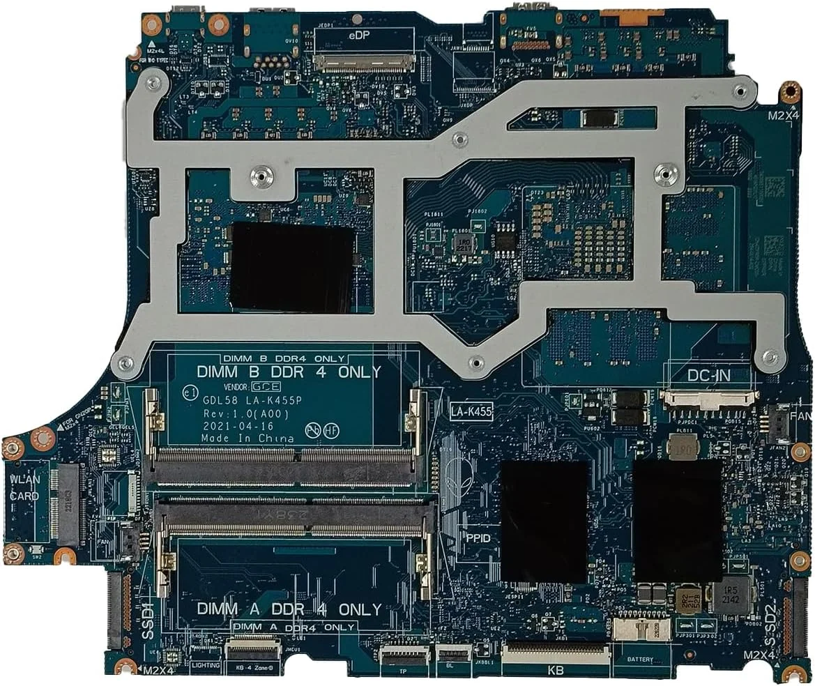 جایگزین مادربرد دل G15 5511 مدل GDL58 LA-K455P، پردازنده i7-11800H، کارت گرافیک RTX 3050 TI 4GB، شماره قطعه 07PR0R 7PR0R