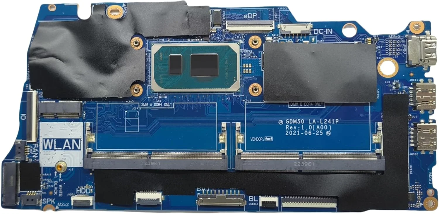 مادربرد جایگزین لپ تاپ GDM50 LA-L241P برای Dell Vostro 15 3510، پردازنده i7-1165G7، شماره قطعه 0WH7R1 WH7R1