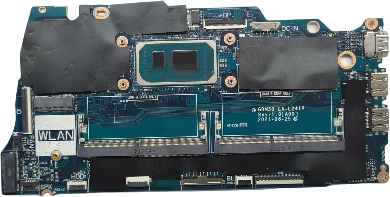 مادربرد جایگزین لپ تاپ GDM50 LA-L241P برای Dell Vostro 15 3510، پردازنده i7-1165G7، شماره قطعه 0W98VX W98VX