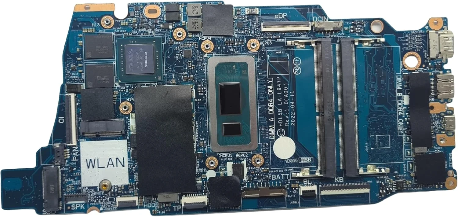 مادربرد جایگزین لپ تاپ HDL5B LA-L947P برای Dell Vostro 3520، پردازنده i7-1255U، گرافیک MX550 2G VRAM، شماره قطعه 0486KM 486KM