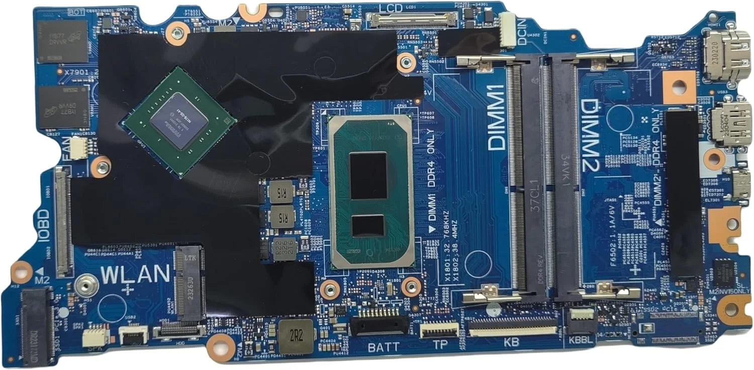 مادربرد جایگزین لپ تاپ 213276-1 Cyborg L14 TGL New Load SW برای Dell Latitude 3420 3520، پردازنده i7-1165G7، کارت گرافیک MX350 2G VRAM، شماره قطعه 0N9V8V N9V8V