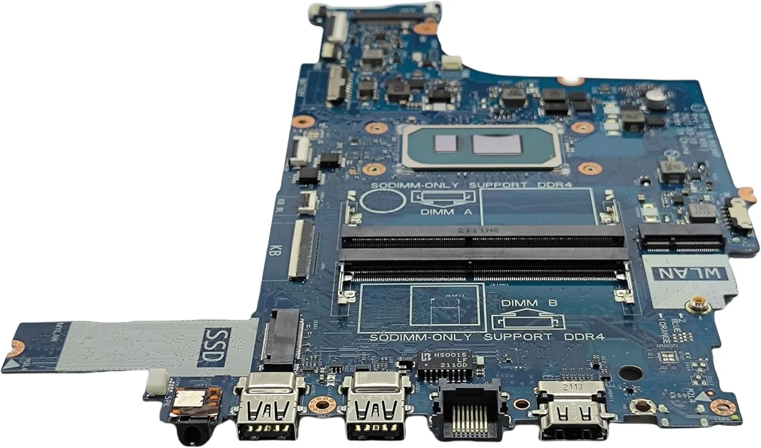 مادربرد جایگزین لپ تاپ GDI4A LA-K034P برای Dell Vostro 3500، برد اصلی سیستم با پردازنده i7-1165G7، شماره قطعه 0M2DV9 M2DV9