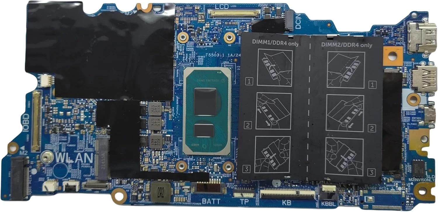 مادربرد جایگزین لپ تاپ سایبورگ L 15 TGL 203070-1 برای Dell Latitude 3420، برد اصلی سیستم با پردازنده i7-1165G7، شماره قطعه 08N6T5 8N6T5