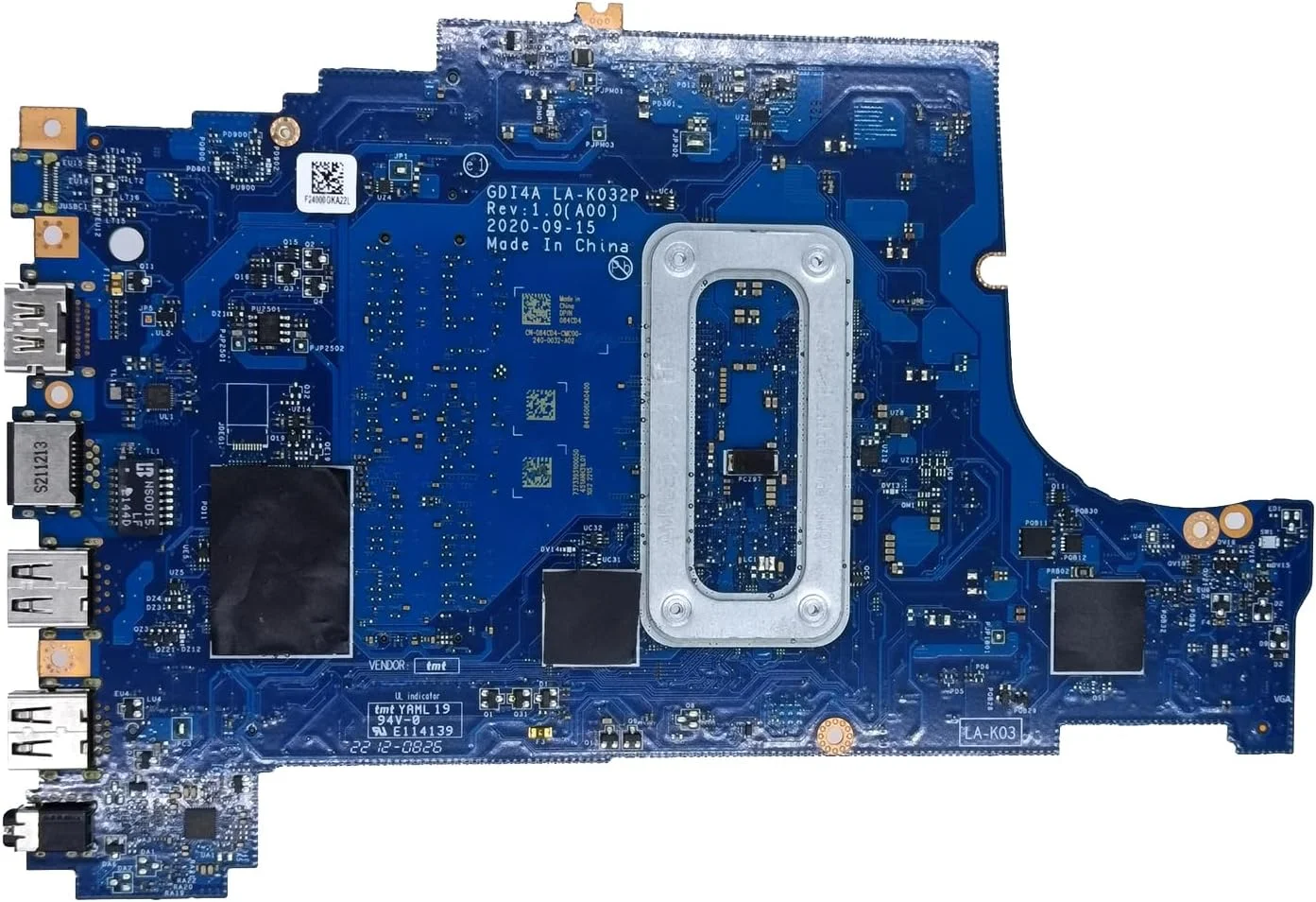 مادربرد جایگزین لپ تاپ GDI4A LA-K032P برای Dell Inspiron 3501 با پردازنده i7-1165G7، شماره قطعه 084CD4 84CD4