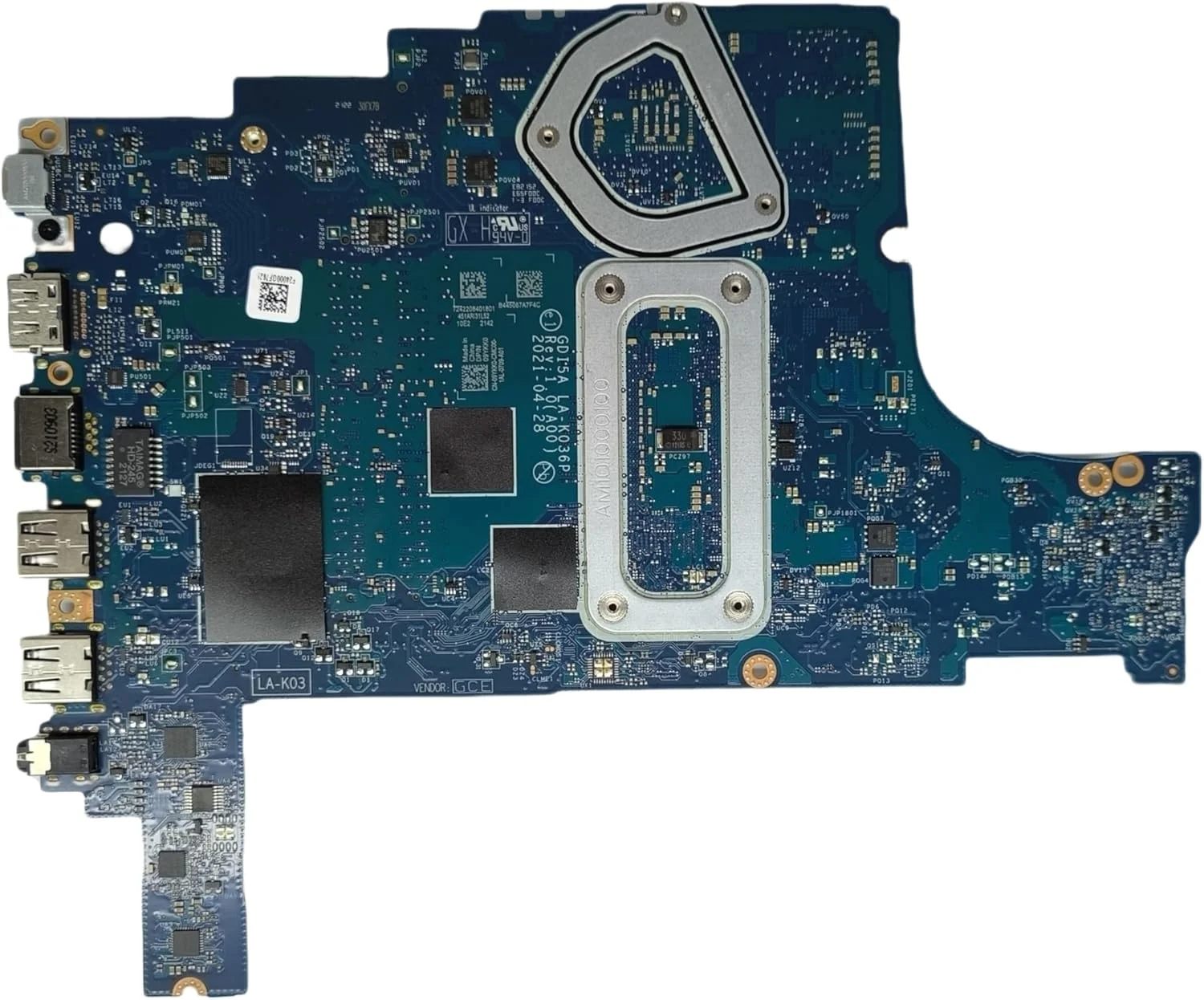 مادربرد جایگزین لپ تاپ GDI5A LA-K036P برای Dell Vostro 3500 با پردازنده i7-1165G7 و MX330 2G مدل 09YKK0 9YKK0