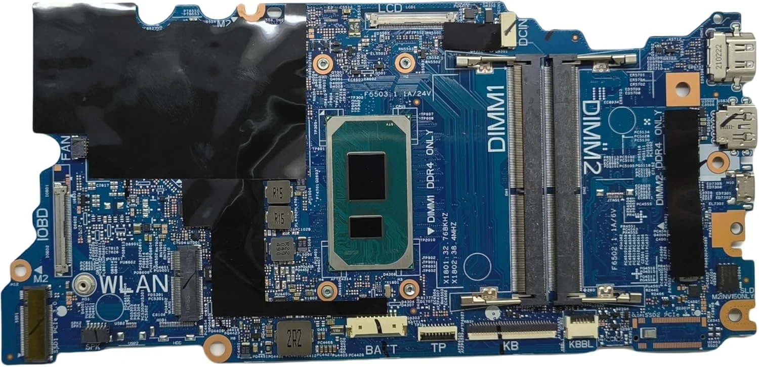 مادربرد جایگزین لپ تاپ سایبورگ 14TGL 19856-1 برای Dell Inspiron 5418، برد اصلی سیستم با پردازنده i7-11370H، شماره قطعه 0DV5HJ DV5HJ