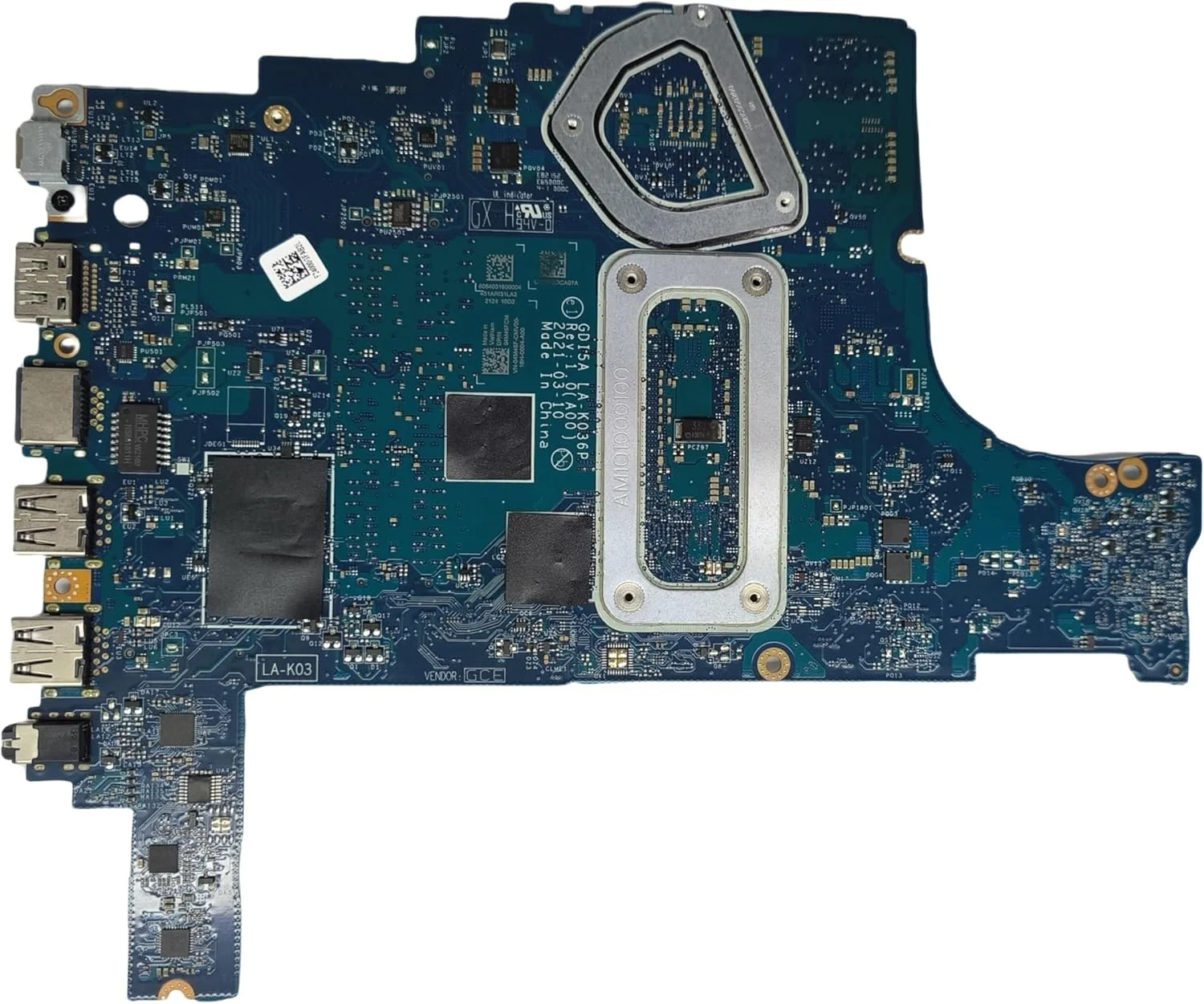 مادربرد جایگزین لپ تاپ GDI5A LA-K036P برای Dell Inspiron 3501 با پردازنده i7-1165G7 و گرافیک MX330 2G، شماره قطعه 04M46F 4M46F