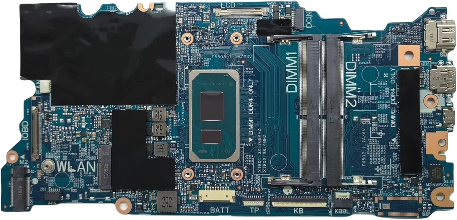 مادربرد جایگزین لپ تاپ سایبورگ 14TGL 19856-1 برای Dell Inspiron 5518، برد اصلی سیستم با پردازنده i7-11370H، شماره قطعه 0CVFHN CVFHN
