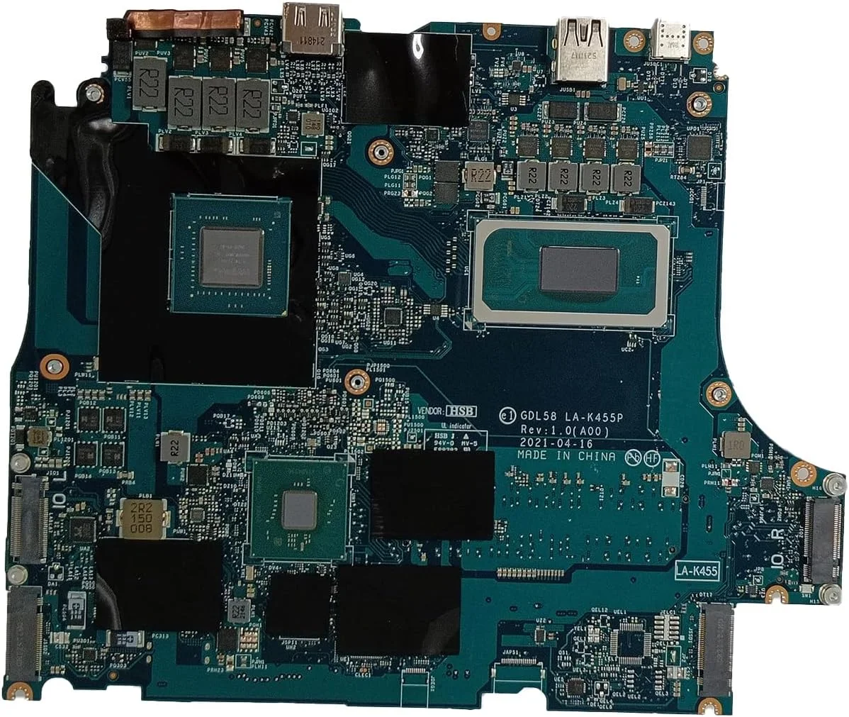 مادربرد جایگزین دل G15 5511 مدل GDL58 LA-K455P، پردازنده i5-11400H، کارت گرافیک RTX 3050 TI 4GB، شماره قطعه 0K570X K570X