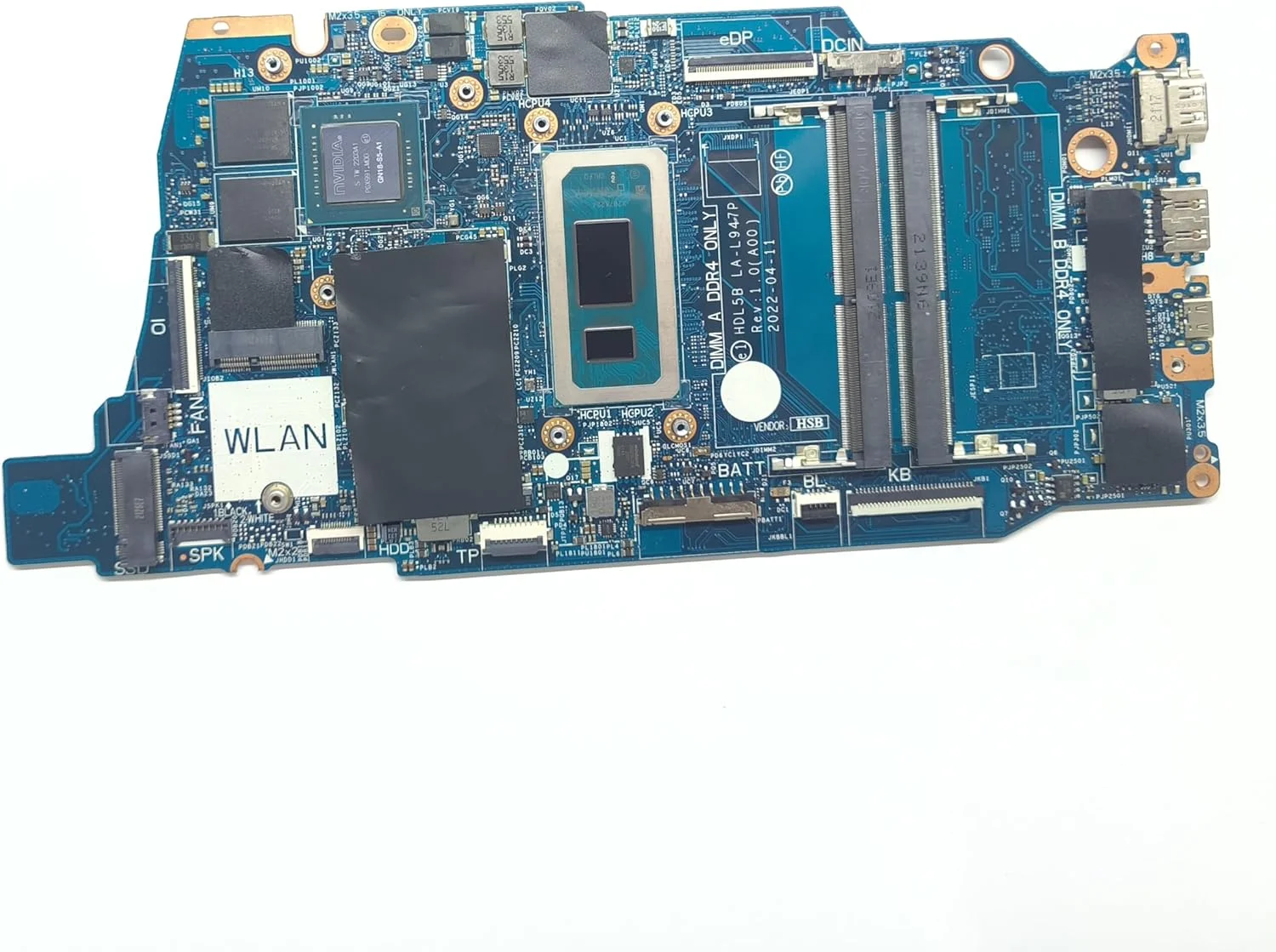 مادربرد جایگزین لپ تاپ HDL5B LA-L947P برای Dell Vostro 3520، پردازنده i5-1235U، گرافیک MX550 2G VRAM، شماره قطعه 05PVTC 5PVTC