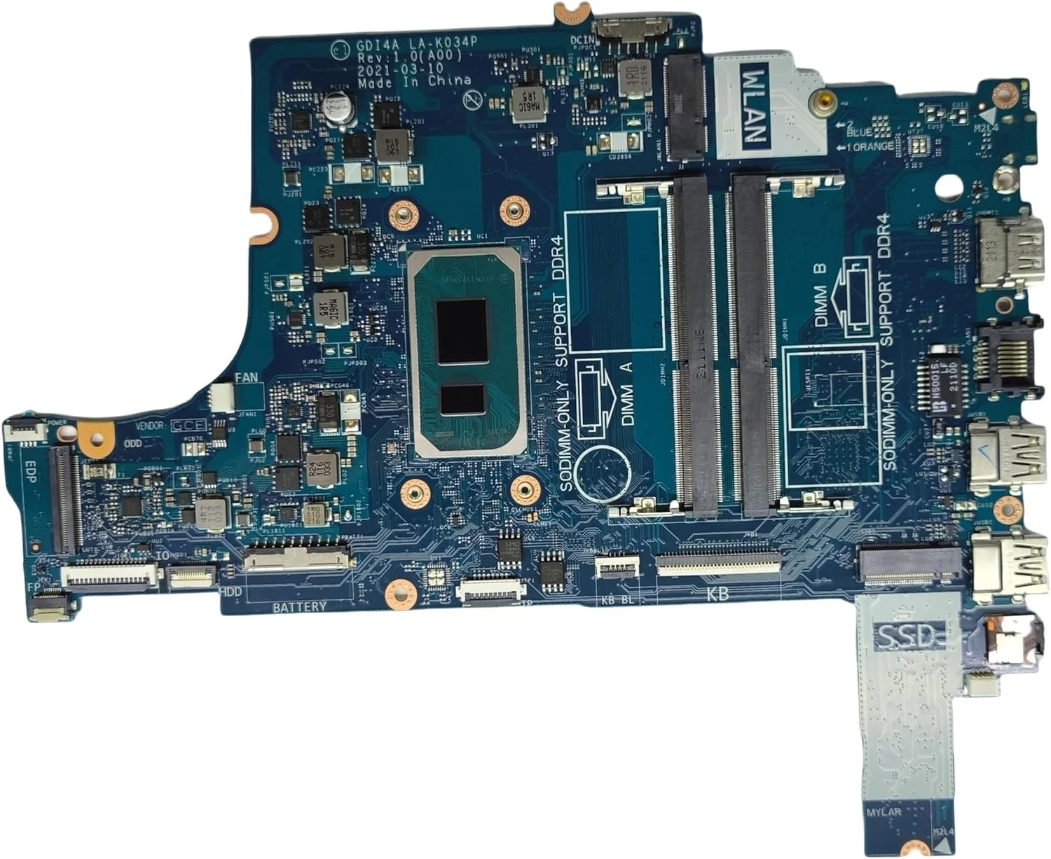 مادربرد جایگزین لپ تاپ GDI4A LA-K034P برای Dell Vostro 3400، پردازنده i5-1135G7، شماره قطعه 04C7JW 4C7JW مادربرد جایگزین لپ تاپ GDI4A LA-K034P برای Dell Vostro 3400، پردازنده i5-1135G7، شماره قطعه 04C7JW 4C7JW