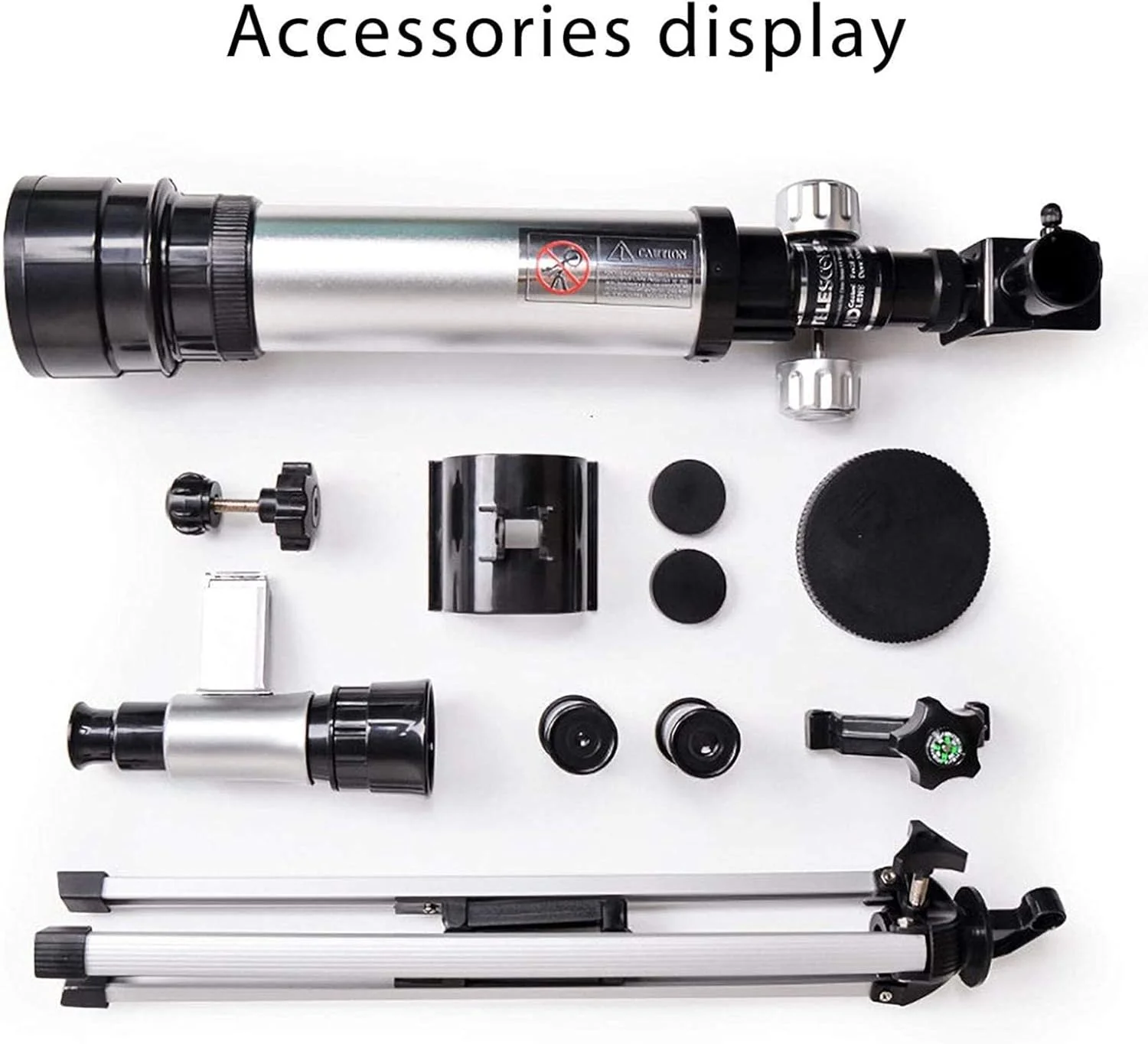 تلسکوپ های نجومی دهانه 70 میلی متری، تک چشمی با سه پایه، شکست نجومی با یابنده