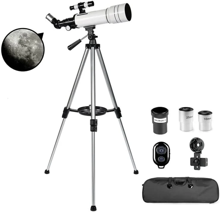 تلسکوپ نجومی با دهانه 70 میلی‌متری، تلسکوپ‌های فضایی انکساری برای نجوم (کیف پشتی 40070)