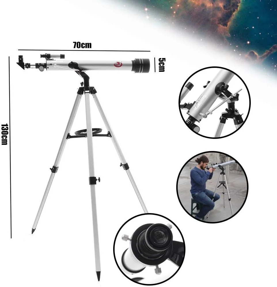 تلسکوپ نجومی انکساری ایکتو مدل Starwatcher به همراه سه پایه (F70060)