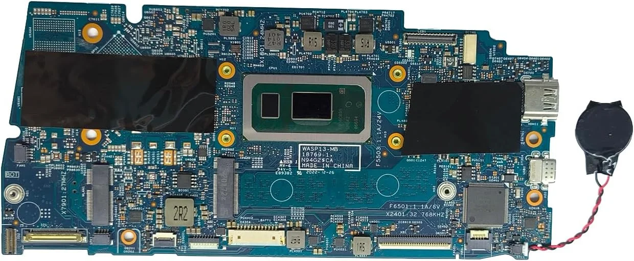 مادربرد جایگزین لپ تاپ WASP 13-MB 18769-1 برای Dell Inspiron 7391، برد اصلی سیستم با پردازنده I5-10210U و 8 گیگابایت رم، مدل 0MJWKP MJWKP