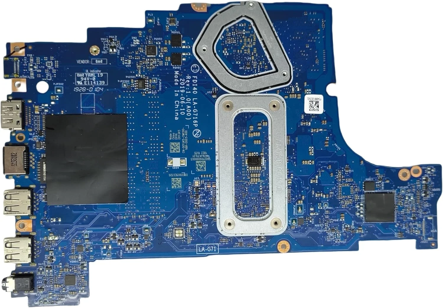 مادربرد جایگزین لپ تاپ FDI40 LA-G716P برای Dell Vostro 3590، برد سیستم پردازنده i5-10210U مدل R610 با 2 گیگابایت حافظه، شماره قطعه 08YJK5 8YJK5 مادربرد جایگزین لپ تاپ FDI40 LA-G716P برای Dell Vostro 3590، برد سیستم پردازنده i5-10210U مدل R610 با 2 گیگابایت حافظه، شماره قطعه 08YJK5 8YJK5