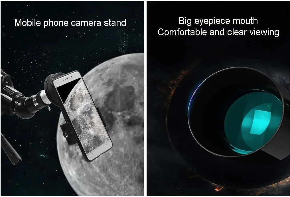 تلسکوپ نجومی کودکان TEmkin، دهانه 70 میلی‌متری، تلسکوپ شکستنی نجومی 400 میلی‌متری، تلسکوپ فضایی دانشجویی سطح مبتدی حرفه‌ای برای رصد ستارگان، تلسکوپ مسافرتی قابل حمل