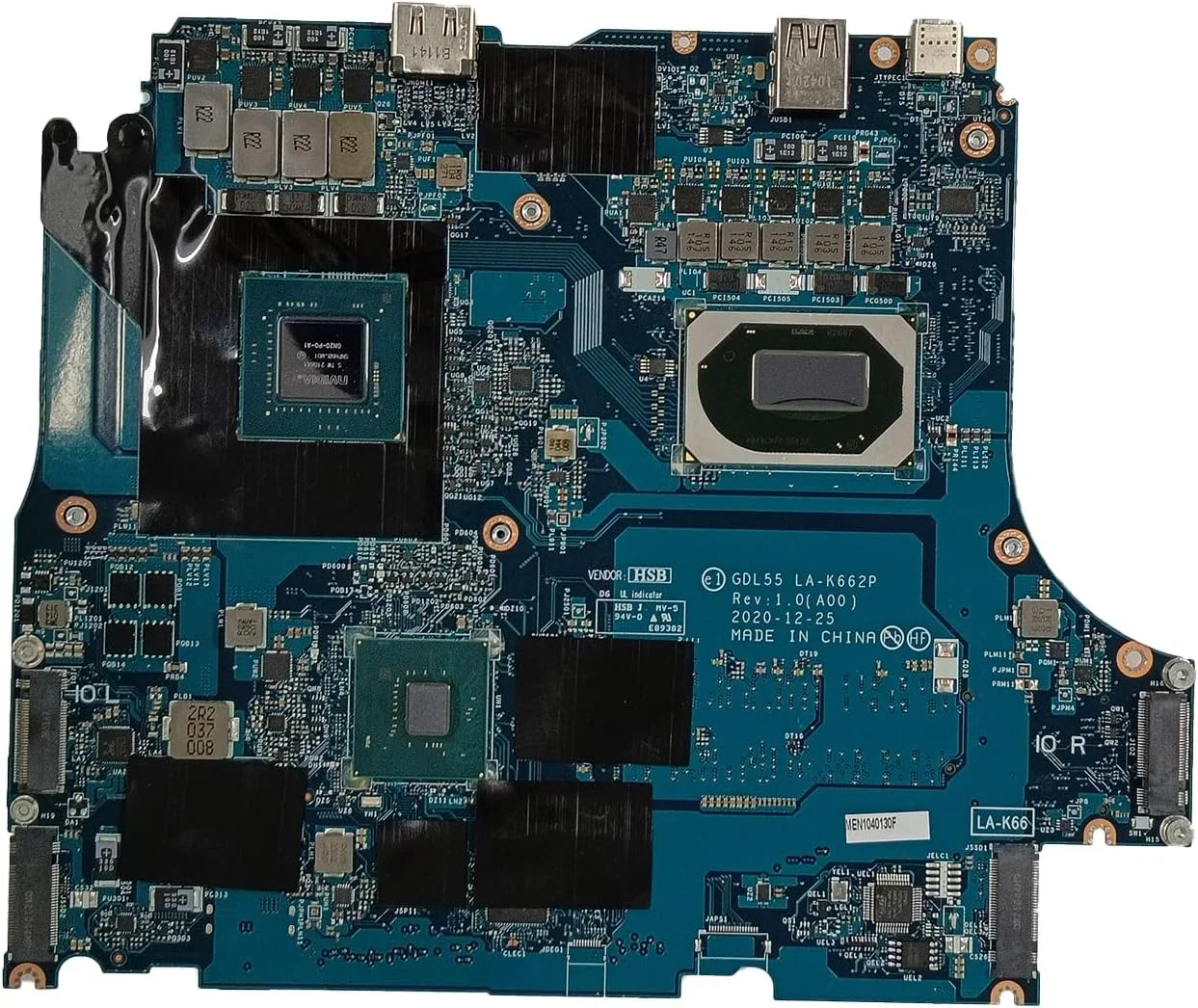 مادربرد جایگزین برای دل G15 5510 مدل GDL55 LA-K662P، پردازنده i5-10200H، کارت گرافیک RTX 3050 4GB، شماره قطعه 0FK7C3 FK7C3