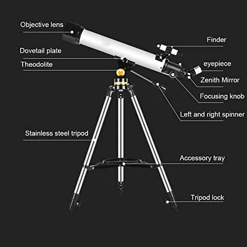 تلسکوپ شکستنی نجومی، تلسکوپ مسافرتی با کیف حمل، شکستنی قابل حمل با سه پایه، برای کودکان، بزرگسالان و مبتدیان