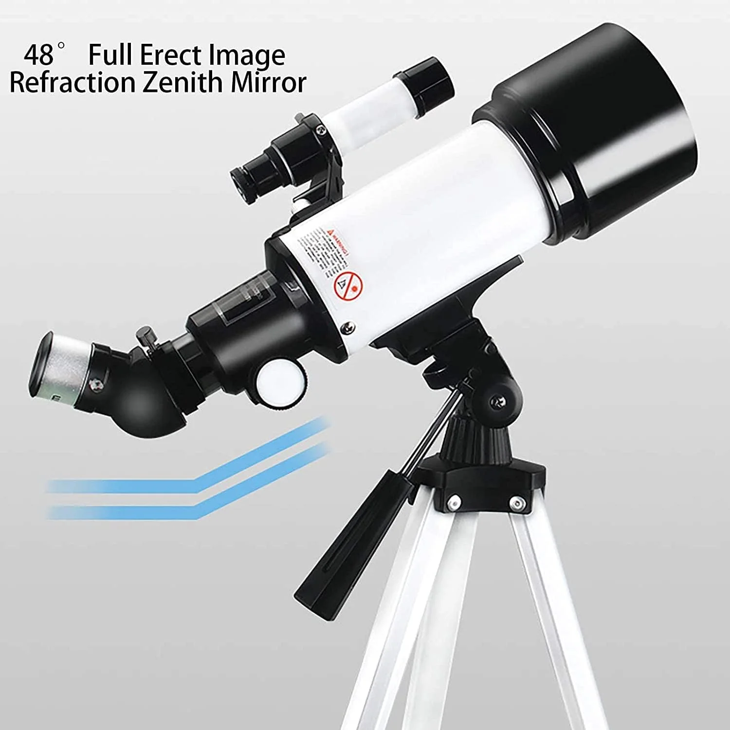 تلسکوپ نجومی مناسب Ultra HD، تلسکوپ مناسب برای مبتدیان نجوم، تلسکوپ شکستی HD 70 میلی‌متری مناسب با سه‌پایه قابل تنظیم و تلفن همراه