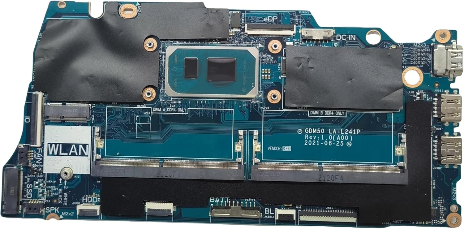 مادربرد جایگزین لپ تاپ GDM50 LA-L241P برای Dell Vostro 15 3510، پردازنده i3-1115G4، شماره قطعه 0MGH75 MGH75