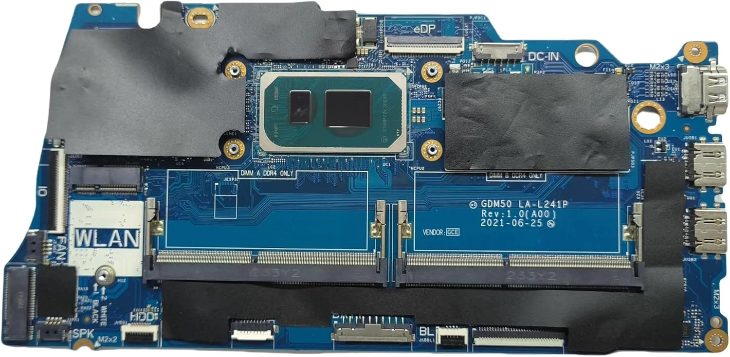 مادربرد جایگزین لپ تاپ GDM50 LA-L241P برای Dell Vostro 15 3510، برد سیستم پردازنده i3-1115G4 مدل 0XF2RM XF2RM