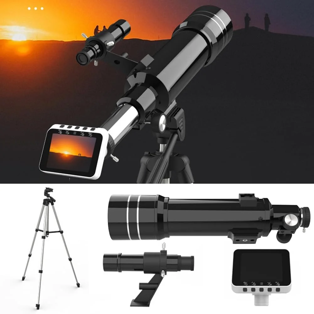 تلسکوپ نجومی مناسب برای بزرگسالان و کودکان، تلسکوپ شکستی 400/70 با سه پایه قابل تنظیم و ریموت کنترل، تلسکوپ مسافرتی قابل حمل تلسکوپ نجومی مناسب برای بزرگسالان و کودکان، تلسکوپ شکستی 400/70 با سه پایه قابل تنظیم و ریموت کنترل، تلسکوپ مسافرتی قابل حمل
