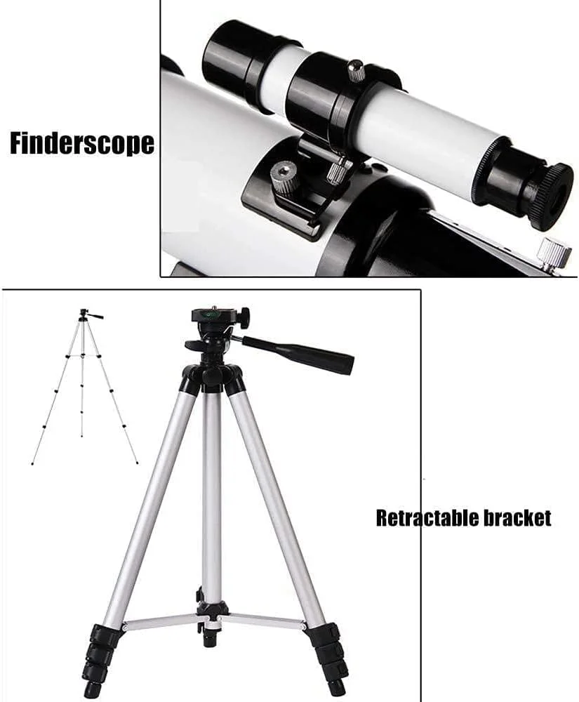 تلسکوپ نجومی تلسکوپ مسافرتی 100 میلیمتری با قابلیت تنظیم، به همراه نگهدارنده تلفن همراه، مناسب برای اهداف آسمانی و زمینی تلسکوپ نجومی تلسکوپ مسافرتی 100 میلیمتری با قابلیت تنظیم، به همراه نگهدارنده تلفن همراه، مناسب برای اهداف آسمانی و زمینی