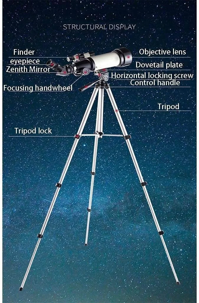 تلسکوپ نجومی مناسب فضای باز، تلسکوپ مناسب برای افراد و مبتدیان، دهانه 70 میلی متر تلسکوپ انکساری نجومی 400 میلی متر تلسکوپ نجومی مناسب فضای باز، تلسکوپ مناسب برای افراد و مبتدیان، دهانه 70 میلی متر تلسکوپ انکساری نجومی 400 میلی متر
