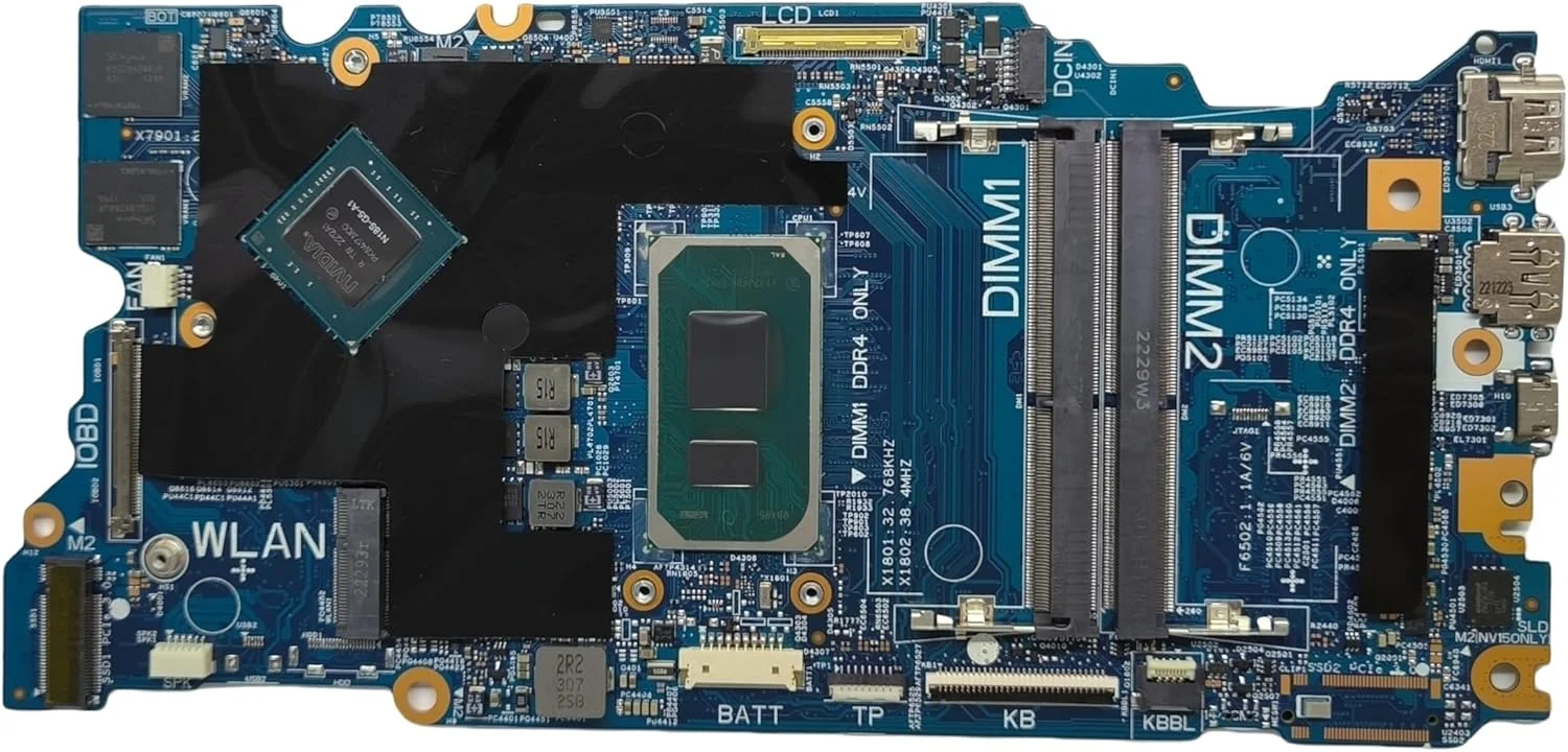 مادربرد جایگزین لپ تاپ 213110-1 Cyborg-V14 TGL New PD برای Dell Vostro 15 5510، برد سیستم با پردازنده i7-11390H و گرافیک MX450 2GB، شماره قطعه 0H0KRN H0KRN