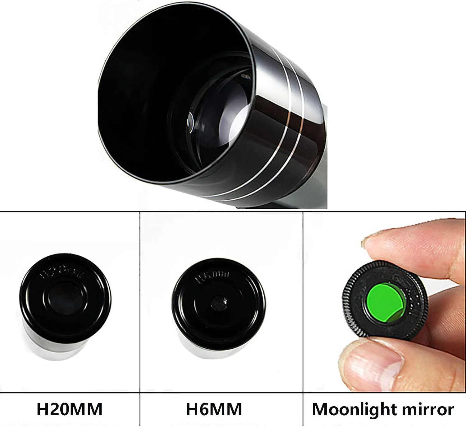 تلسکوپ نجومی مناسب، تلسکوپ بازتابی حرفه ای مناسب، تلسکوپ شکستی 70 میلی متری قابل حمل مناسب برای مبتدیان و ، چشمی K20/k6