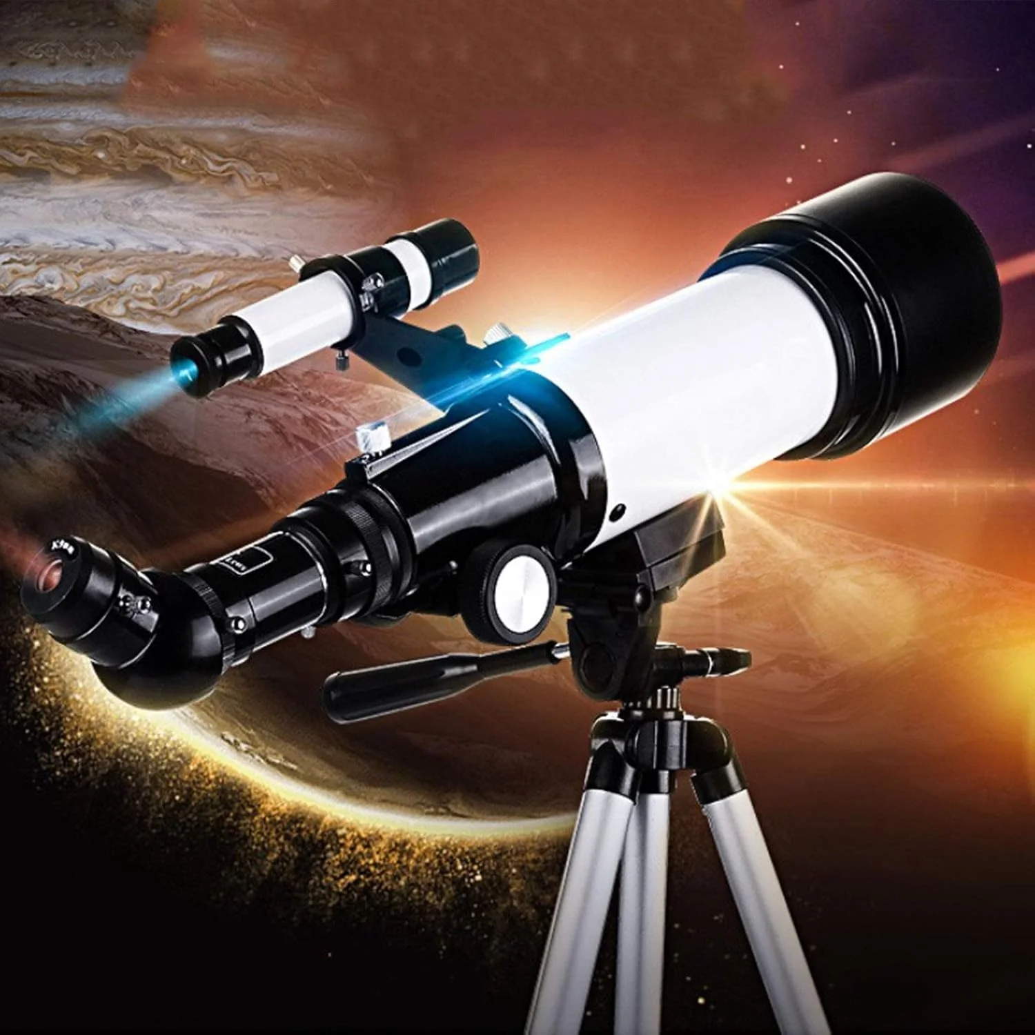 تلسکوپ نجومی با توان بالا، تلسکوپ منکسری با قابلیت بزرگنمایی ۳۳۶ برابر، تلسکوپ تک چشمی فضایی با قابلیت توسعه ۳ برابری و چند لایه