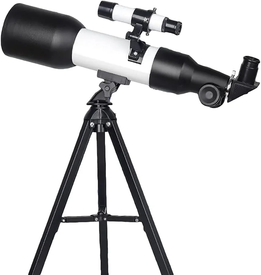 تلسکوپ 60 میلی‌متری تمکین با دهانه 360 میلی‌متری برای مبتدیان، تلسکوپ شکستنی قابل حمل کودکان با یابنده و آداپتور تلفن، تلسکوپ دستی