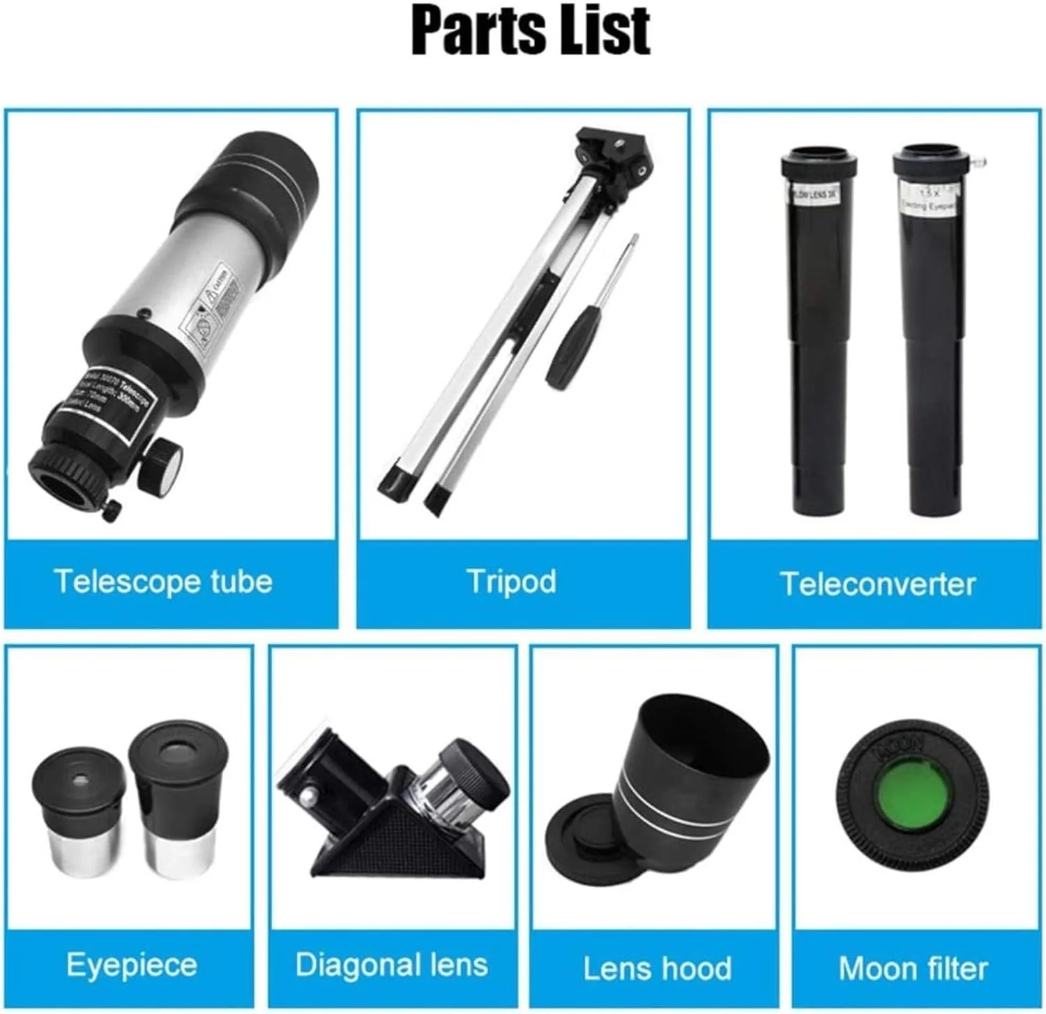 تلسکوپ قابل حمل برای کودکان و مبتدیان نجوم، تلسکوپ های نجومی برای مبتدیان، با عدسی های بزرگنمایی، تلسکوپ شکستنی 70 میلی متری با سه پایه و یابنده، دو برابر راحتی