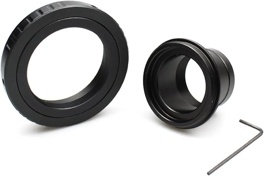مجموعه حلقه T با قطر 1.25 اینچ برای اتصال دوربین DSLR به تلسکوپ شکستی 70 میلی‌متری