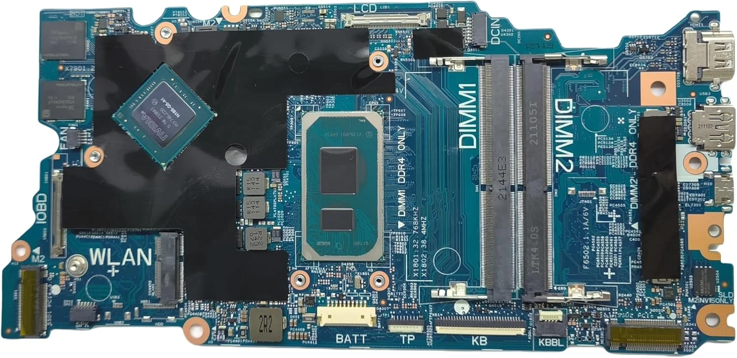 مادربرد جایگزین لپ تاپ 213109-1 Cyborg-N15 TGL New PD برای Dell Inspiron 5518، برد اصلی سیستم با پردازنده i5-11320H و گرافیک MX450 2G، شماره قطعه 02MXDR 2MXDR